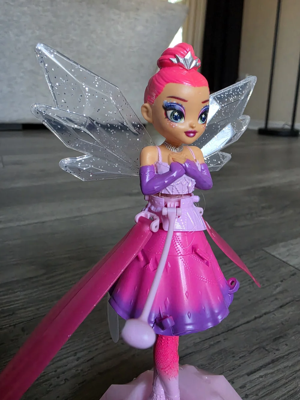 Spin Master Crystal Flyers Magical Flying Toy Doll (Missong Micro USB Charger)